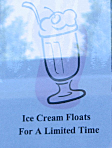 [Ice cream floats for a limited time]