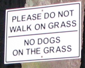 [Keep off the grass]