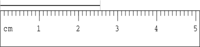 [image of a ruler and a line]