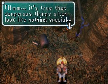 [Dangerous things often look like nothing special - from Star Ocean: The Second Story for Playstation]
