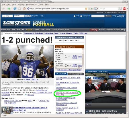 [CBS Sports web site screen capture - 450px JPG]