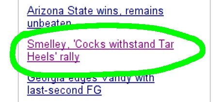 [Smelley, ‘Cocks withstand Tar Heels’ rally]