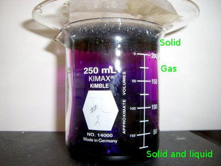 [Iodine: Solid, liquid, and gas]